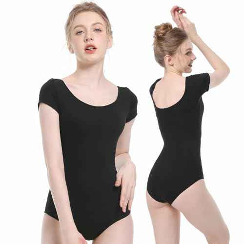 Women's Team Basic Short Sleeve Leotard for ballet Adult Gymnastics Bodysuit dance clothing