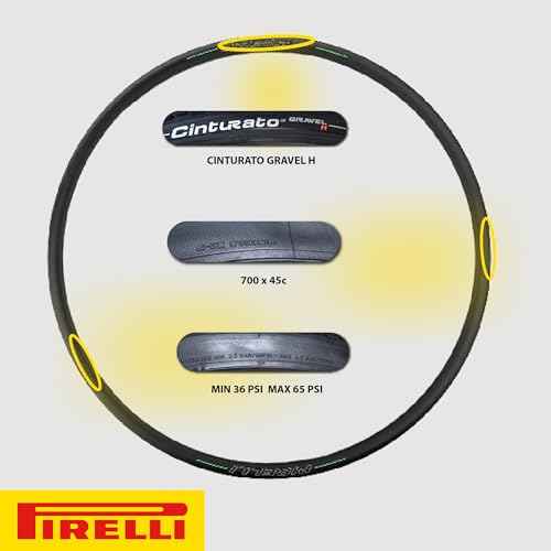 Pirelli Cinturato Gravel H 45-622 (700 x 45c) Gravel Bike Tire Designed for Compact Terrain - SpeedGRIP Compound for Superior Grip in All Weather - High Puncture Protection