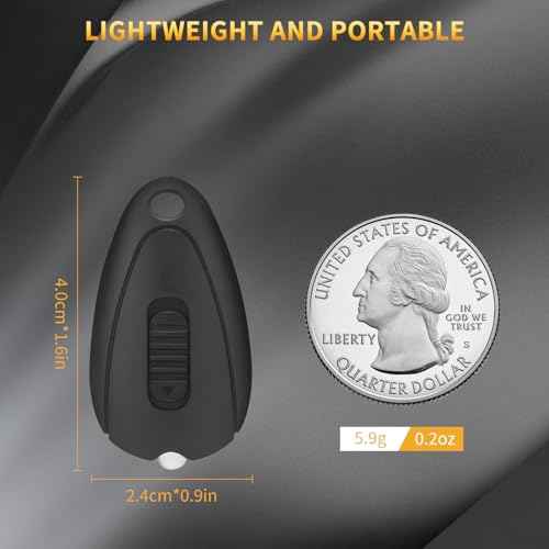 RISEMART Keychain Flashlight, Portable Mini Keychain Light Pack of 5, 14 Lumens Bright LED Key Ring light for Ourdoor Camping Emergency Hiking