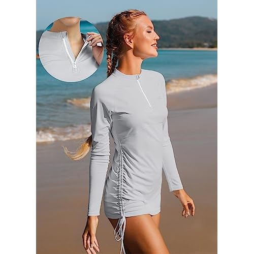 Ewedoos Rash Guard for Women UPF 50+ Sun Protection Clothing Swim Shirts for Woman SPF Shirts Long Sleeve UV Sun Shirts