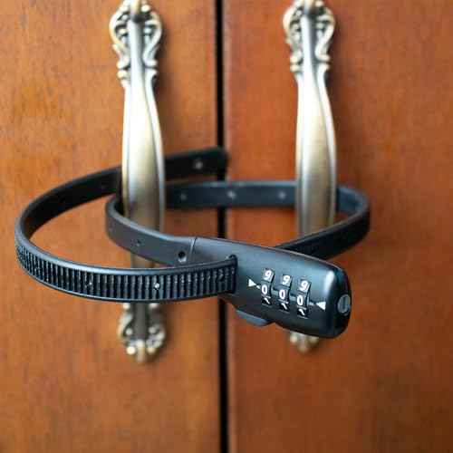 WARLION Zip Tie Lock - 3-Digit Adjustable Cable Lock, for Bike Rack, Motorcycle Helmet, Skateboard, Skis, French Door, Stroller & Cabinet - Ideal for Lightweight Security (1 Pack)