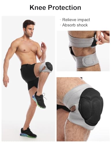 X-Large Black Knee Pads for Sports & Work - Unisex Volleyball, Wrestling, Snowboarding Gear