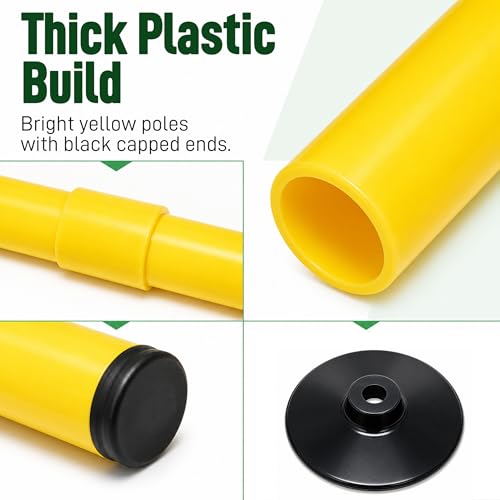 Yellow Adjustable Soccer Agility Training Poles - Speed & Drills Equipment