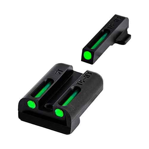 Truglo TFO Tritium & Fiber-Optic Handgun Sight, Durable Compact High-Visible Front & Rear Night Sight Set, Compatible with Sig Sauer Handguns