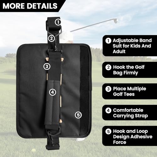 FINGER TEN Mini Golf Bag for 3-7 Clubs - Black, 2 Pack