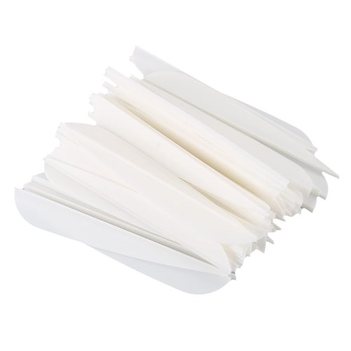 Arrows Vanes 4 Inch Plastic Fletching for DIY Archery 50 Pack(White)