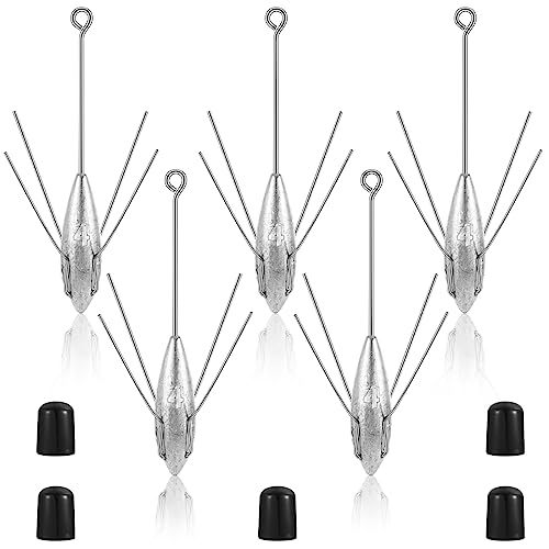 8 oz Surf Fishing Sinker Sinkers - 5 Pcs Durable Stainless Steel Weights