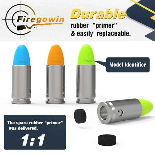 Pro Dummy Rounds Snap Caps-Reusable 9mm&12GA Training Rounds for Safe Dry Fire Practice, Durable with Secure Primer Design, Multiple Color Options