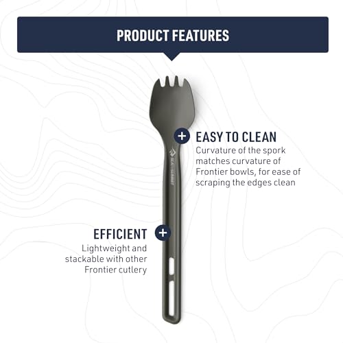 Sea to Summit Ultralight Long Handle Spork - Camping Utensil with Carabiner, Anodized Aluminum