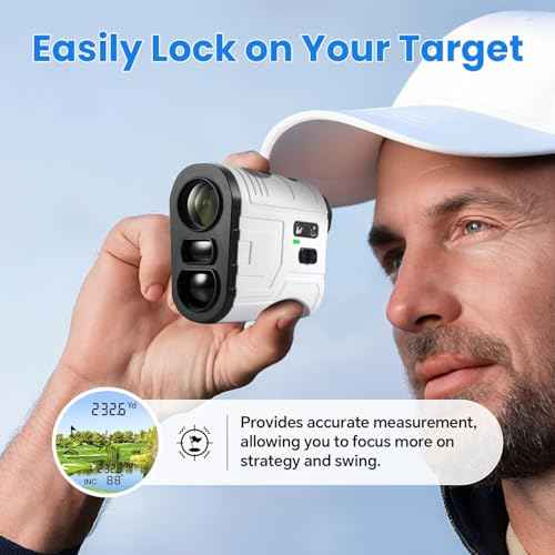 1200Yards Range Finder Golf with Slope, 7X Magnification Range Finder, Lightweight Portable Rechargeable Rangefinder, Flag Lock Vibration, Switch for Legal, Laser Range Finders for Hunt/Golf Accessory