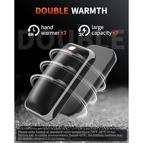 Lerat Hand Warmers Rechargeable, 2 Pack Electric Hand Warmer, Reusable Portable Pocket Heater USB Handwarmers, Gifts for Men, Women, Indoor, Outdoor, Hiking, Skiing, Camping, Hunting Accessories