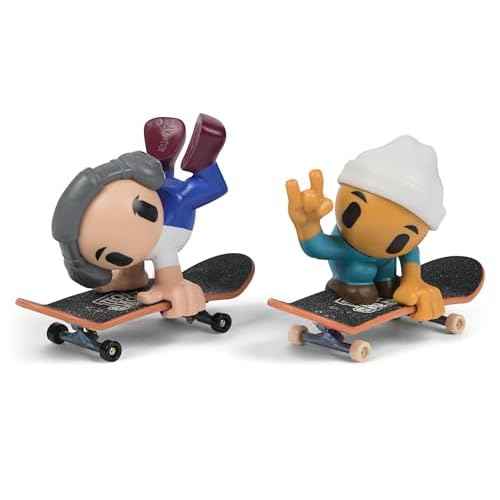 Tech Deck Sk8 Crew, 2-Pack Exclusive Fingerboards with Assistive Figures, Collectible and Customisable Mini Skateboards, Kids¡¯ Toys for Ages 5 and up (Styles May Vary)