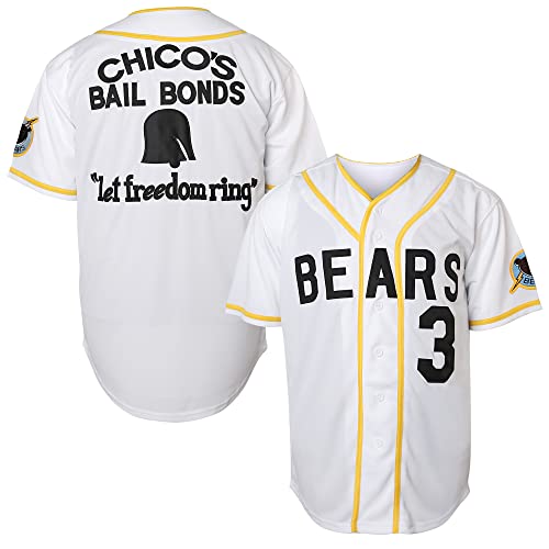 Men's Bad News Bears Baseball Jersey 3X-Large White 1976 Sports Fan Shirt