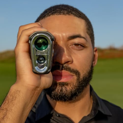 Bushnell Pro X3+ Golf Rangefinder with Wind Speed and Direction,1300 Yard Range,7X Magnification, Pin Locking with Visual Jolt