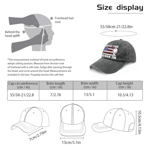 Don't Let The Old Man in Hat Motivational Baseball Cap - Retirement Gift for Men, One Size, All Black