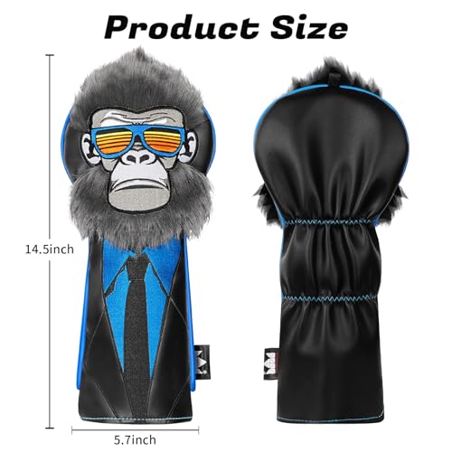 Craftsman Golf Gorilla Driver Headcover - Fun Golf Club Protector for Men