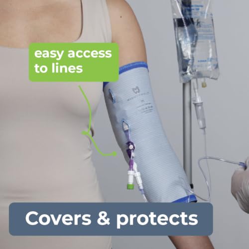Large Black Double Layer PICC Line Cover for Arm - Soft Touch, Dignity & Security