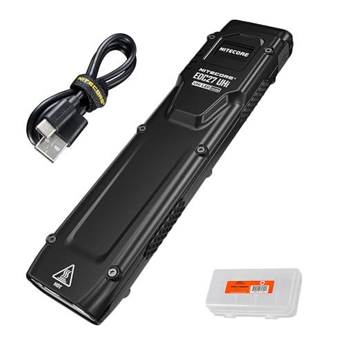 Nitecore EDC27 UHi 3100 lumens Flat EDC Flashlight, USB-C Rechargeable, High Lumen Slim with Digital Display and Organizer