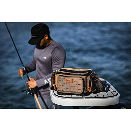 Plano Guide Series Tackle Bag | Premium Tackle Storage with No Slip Base and Included stows, Khaki with Brown and Black Trim