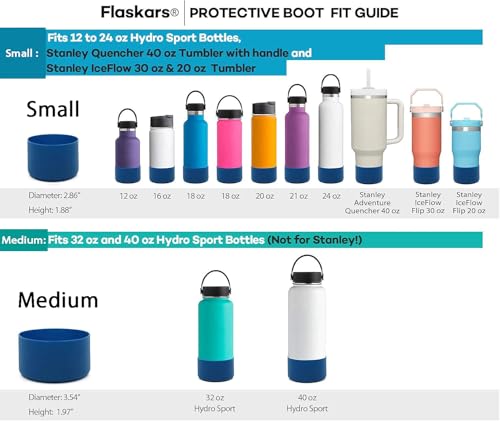 Hydro Flask Bottle Boot - Cobalt / Medium Silicone Protective Cover