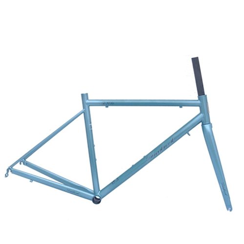 BSFHQS 47 50 53 56cm Road Bike Frameset 700C*23/25C Cr-Mo Steel Frame C Brake Bike Frame Quick Release 100/130mm(Blue,56cm)