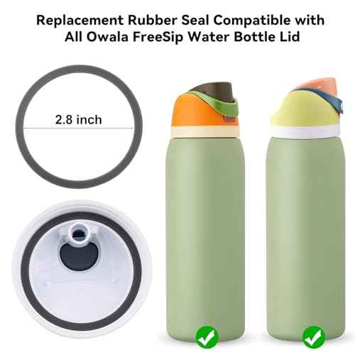 Rubber Seal Replacement,Compatible with Owala Kids 12& 15 Oz Tumbler Lid,O Ring Gasket For Owala Freesip Cap - 4 Pack Silicone Lid Seals