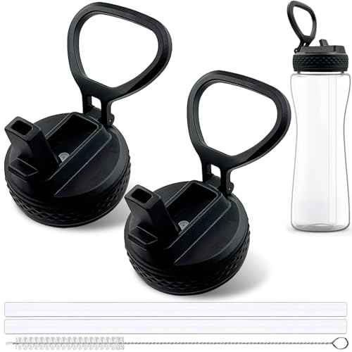 MIMORE Replacement Lid for Cirkul Water Bottle - 2 Pack Straw Lid Compatible with Cirkul Lid 12 oz - 64 oz Bottle - Leak Proof Straw Cut to Fit