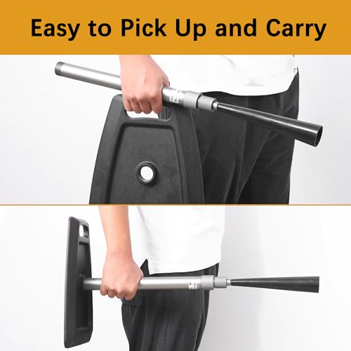 Black Adjustable Baseball Batting Tee for Kids & Adults - 24-45 Inch Telescopic Hitting Stand with Heavy Duty Metal Base