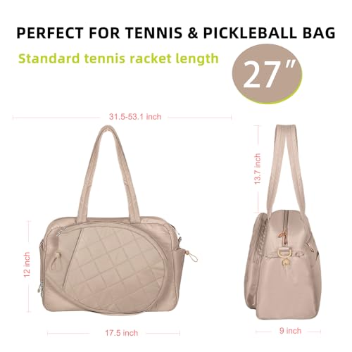 Tennis Bag for Women with Racket Compartments & Travel Organization