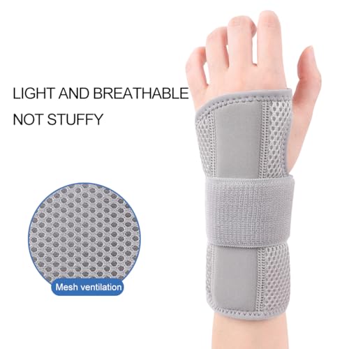 Carpal Tunnel Wrist Brace Night Support Left or Right Hand - Medium Black - iStabo