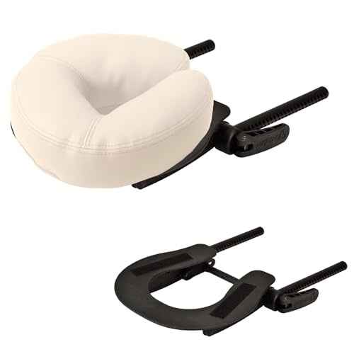 EarthLite Massage Table Face Cradle Deluxe Adjustable - Massage Table/Massage Chair Headrest Platform with Face Pillow, Vanilla Cr?me