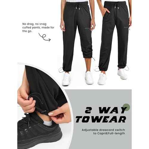 Women's Waterproof Hiking Pants Quick Dry UPF 50+ Stretch Cargo Work Pants with Zipper Pockets for Travel Camping
