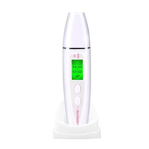 Hisocute Skin Analyzer Skin Moisture Analyzer Moisture Meter Skin Care Water Oil Tester Detector Portable for Women Digital Skin Analyzer, White
