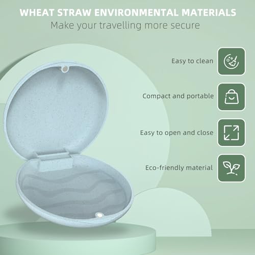 2 Pack Retainer Case - Slim Oral Guard Travel Box in Green & Blue