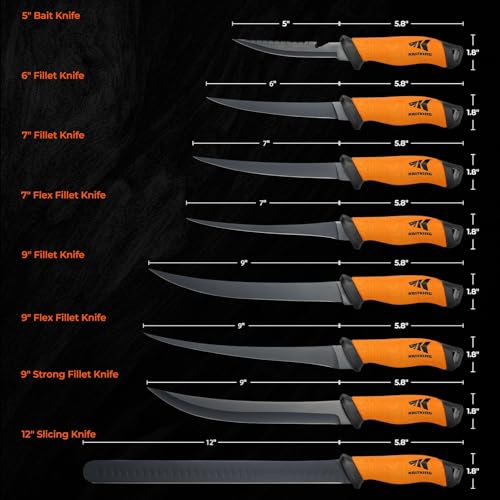 9-Inch Fillet Knife with Protective Sheath - Razor Sharp Stainless Steel