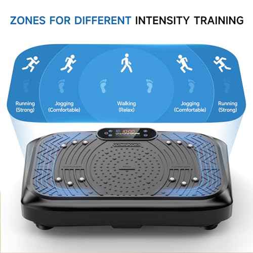 Vibration Plate Exercise Machine Weight Loss, Full Body Workout Vibration Plate Lymphatic Drainage, 199 Adjustable Speeds Power Shaping Vibrating Plate 450 Lbs Capacity Fitness Platform