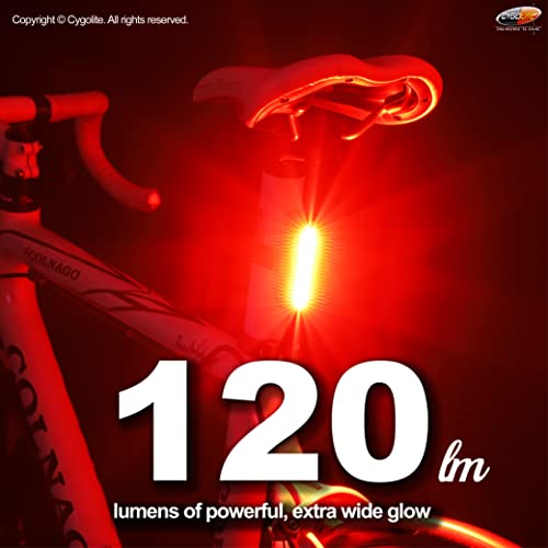 120 Lumen Bicycle Tail Light with USB Rechargeable LEDs, 7 Modes, Water Resistant