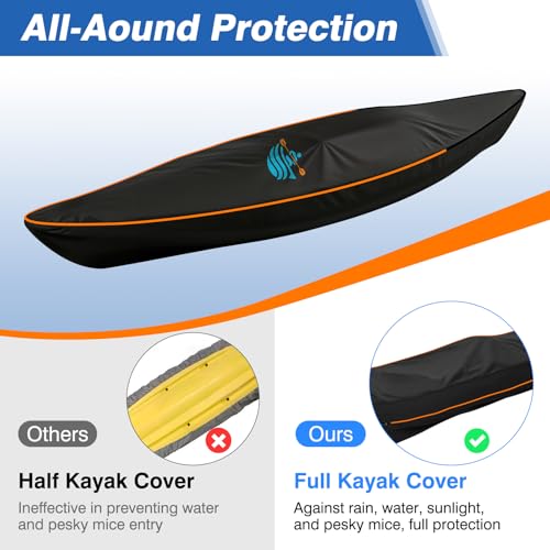 Heavy Duty Waterproof Kayak Cover for Canoe Paddle Board SUP Outdoor Storage