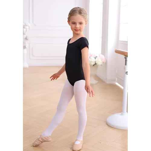 Dance Ballet Leotards Basic Short Sleeve for Girls Toddler Gymnastics Outfit Bodysuit