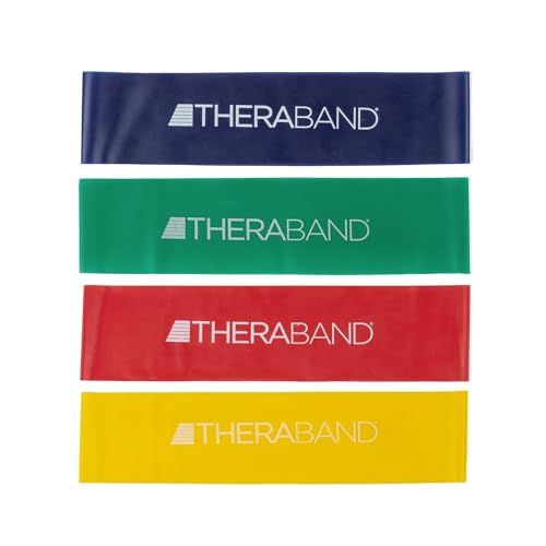 Resistance Band Loop Set for Exercise & Therapy - 12 Inches, Multi-Level