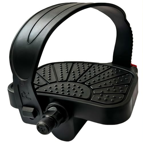 Pro-Grade Exercise Bike Pedals with 9/16" & 1/2" Spindles, Adjustable Straps, Anti-Slip, 500lb Capacity - Fits Peloton & More - Variation of THIS listing