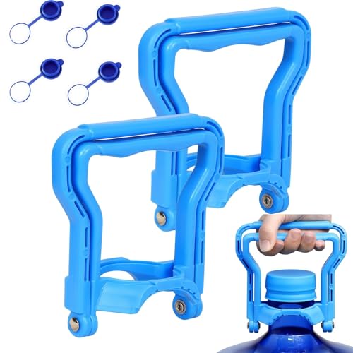 Heavy-Duty 5 Gallon Water Bottle Carrier Set with Ergonomic Handle
