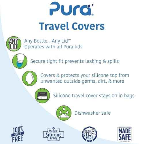 Pura Kiki Nipple/Spout Silicone Travel Covers - Pura Lids Compatible | Plastic-Free, Medical Grade, MadeSafe Certified | Prevents Leaks & Spills, Secure Fit | 2-Piece (Rose + Carrot)