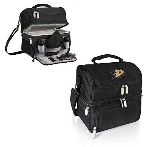 NHL Anaheim Ducks Pranzo Lunch Bag - Insulated Lunch Box with Picnic Set - Lunch Cooler Bag