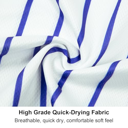 Baseball Shirt Jerseys for Women Baseball Jersey Game Day Fan Striped Baseball Player Button Down Short Sleeve Tops
