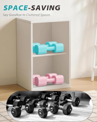 Adjustable Dumbbell Set of 2 - Mint Blue 10LB Weights for Home Workouts