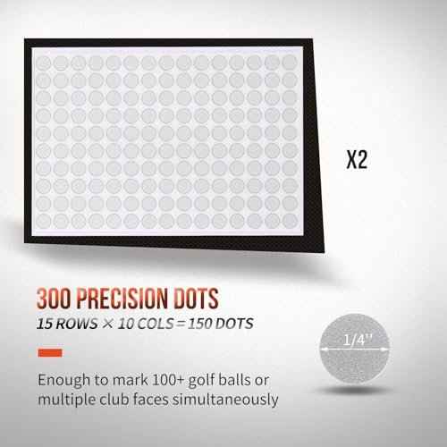 0.25" White Reflective Dot Stickers - 300 Pack with High-Reflective Glass Beads, Weatherproof Golf Ball Markers for Simulators & High-Speed Cameras