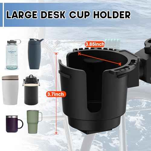 Universal Boats Cup Holder ? Fits 0.78" to 1.57" Tubes Drinks Holders, Compatible with Marine, Strollers, Bikes & Wheelchairs?Non-Slip Composite Material, No Drilling Required.