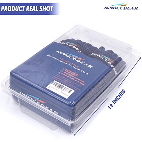 2 Pack Navy Blue Dock Lines - 15', 25', 35' with Eyelet, Double Braided Nylon - 25 FT, Variation of This Listing