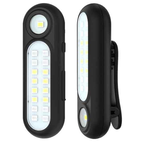 Running Lights for Runners, Rechargeable Clip On Flashlight for Runners Safety Light for Walking at Night, Portable Hands Free Flashlight for Walking Dog, LED Work Light Warning Flashing Camping(2Pcs)